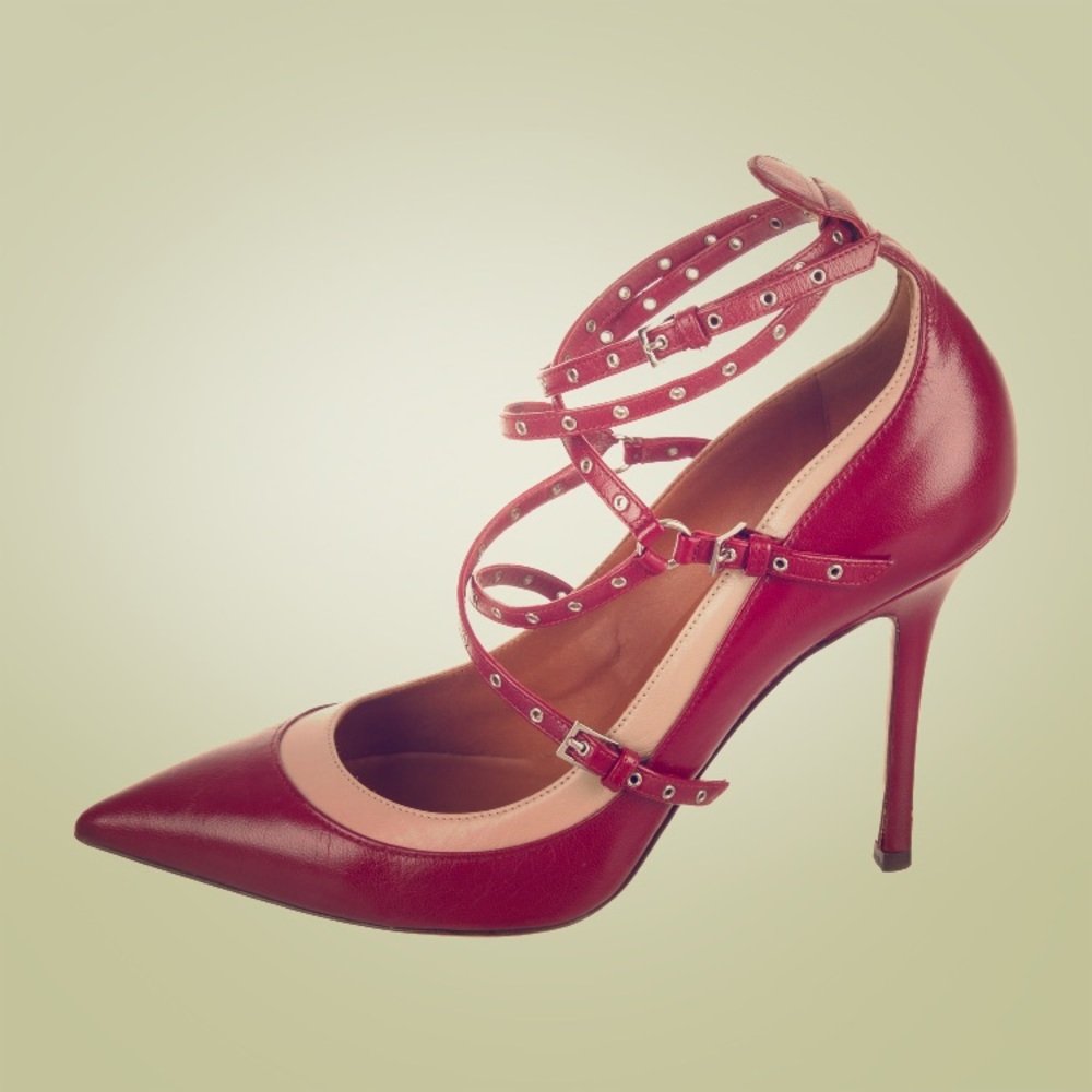 Valentino Love Latch leather pumps